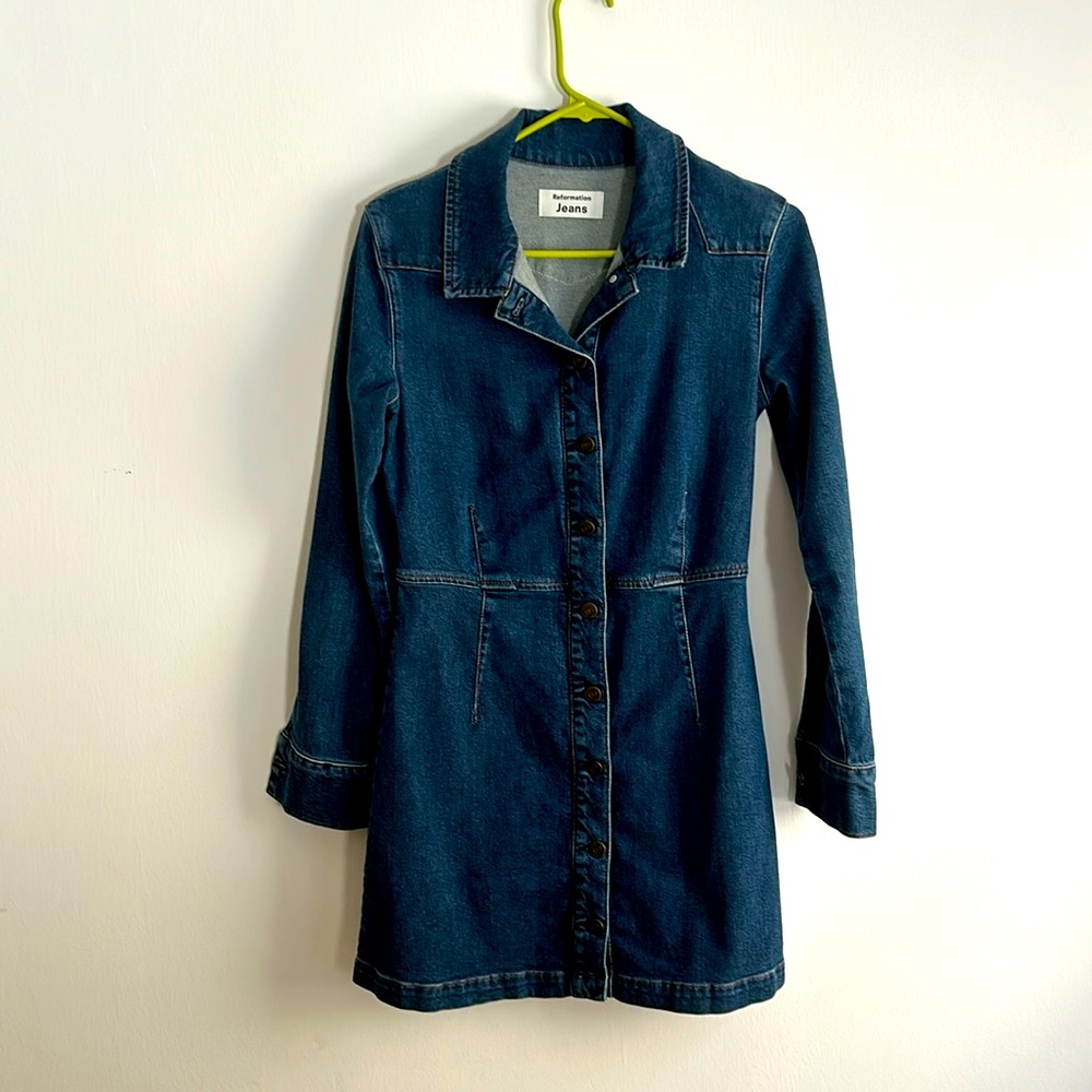 Reformation, denim, mini, size 6, worn once